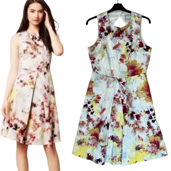 HUNTER BELL Dresses & Skirts - Hunter Bell Dress Fit & Flare Watercolor